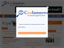 Tablet Screenshot of coolamnews.com